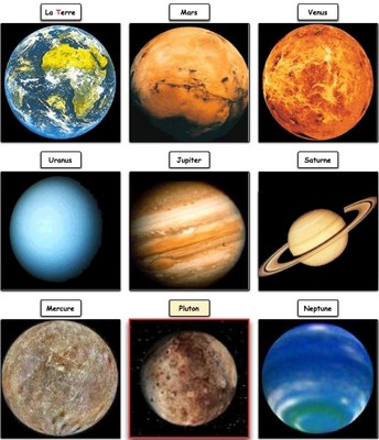 couleur des planetes du systeme solaire